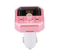 Émetteur FM sans fil pour voiture, adaptateur mains libres Bluetooth 5.3 avec son stéréo et deux ports USB à charge rapide, compatible avec tous