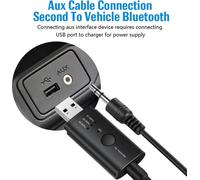 Emetteur FM USB Bluetooth pour voiture, récepteur mains libres, noir