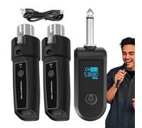 Émetteur Microphone Sans Fil,Convertisseur Émetteur Audio Sans Fil Enceinte,Adaptateur Guitare Électrique | pour Karaoké Blogging Fitness Fête Guitare Discours et Spectacle