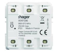 Emetteur radio mural, gallery, quicklink, plat, pile plate, 6 postes - HAGER WXF096