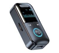 Émetteur-récepteur Bluetooth 5.4 2 en 1, mini adaptateur audio sans fil portable 3,5 mm avec écran LED, adaptateur audio Bluetooth pour TV/PC