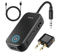 Émetteur Récepteur Bluetooth 5.4 Adaptateur Bluetooth 2 en 1 Jack 3.5mm | Transmetteur Audio Sans Fil avec Adaptateur Audio Double Broche Avion pour TV Voiture PC Casque Enceinte Double Connexion