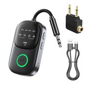 Émetteur-récepteur Bluetooth 5.4 amélioré 2025, prend en charge 2 AirPods ou écouteurs, adaptateur sans fil 2 en 1 pour airfly, TV, PC, salle de sport, récepteur audio auxiliaire pour voiture