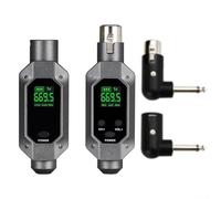 Émetteur récepteur de microphone portable sans fil - 80 m sans fil à brancher système de microphone adaptateur de microphone rechargeable (1 en 1)