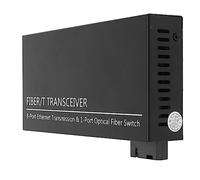 Émetteur-récepteur Fibre Tx1310nm RX1550nm,Commutateur Fibre Ethernet Monomode, 1 Port Optique 8 Ports électriques, Port RJ45,Connecteur SC Unique vers Optique SC, Surveillance LED (Prise UE)