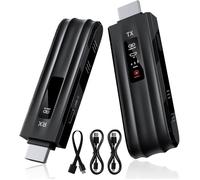 Emetteur Recepteur HDMI Sans Fil 4K Decode 1080P Sortie Ecran LCD Portee 50m 2.4G/5.8G pour PC/DV/TV/Projecteur