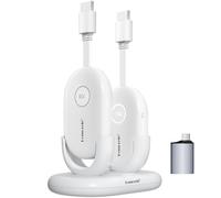 Émetteur Récepteur HDMI sans Fil Lemorele avec Adaptateur USB-C, Batterie 2000 mAh, 8 Émetteurs pour 1 Récepteur, Portée 50 m, Full HD 1080P, pour PC/TV/Projecteur, Conférences et Cours