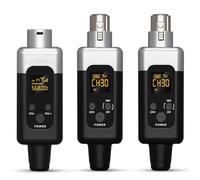 Émetteur-récepteur sans fil 48 V pour micro dynamique, 1 x 4 cm en métal 48 V, processus d'installation simple, conçu pour une utilisation durable avec une bonne durabilité et le récepteur fournit