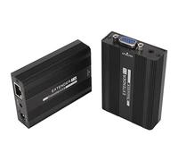 Émetteur-récepteur VGA, Plug and Play Mini VGA Extender AV Synchronisation Longue Portée 492.1ft 1080P 60HZ 100V-240V pour Vidéoconférence (Prise UE)