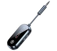 Émetteur sans fil, émetteur de voiture sans fil : durée de vie de la batterie prolongée, récepteur audio numérique à écran numérique 2 en 1 3,5 mm pour camions, avions, tablettes adolescentes