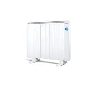 Orbegozo RRE 1510 Radiateur à économie d'énergie, 8 éléments chauffants, écran numérique LCD, télécommande, programmable, 1500 W, 1 litre, 44 dB, aluminium, blanc