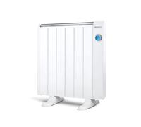 Orbegozo RRE 1010 A Radiateur à économie d'énergie, 6 éléments chauffants, écran numérique LCD, télécommande, programmable, 1000 W, aluminium, blanc