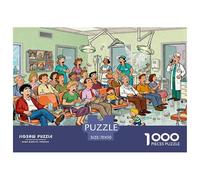 Émeute dans la Salle d'attente du Cabinet Dentaire Puzzle en Bois Imperméable DIY Puzzles De 1000 Pièces pour Adultes Défi Et Casse-tête De Décoration pour La Maison