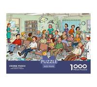 Émeute dans la Salle d'attente du Cabinet Dentaire Puzzle en Bois Imperméable DIY Puzzles De 1000 Pièces pour Adultes Amusant De Décoration pour La Maison