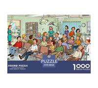 Émeute dans la Salle d'attente du Cabinet Dentaire Puzzle en Bois Imperméable Puzzles De 1000 Pièces pour Adultes Coloré De Décoration pour La Maison
