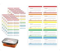 Emezddo 100 étiquettes de congélation,étiquettes adhésives faciles à retirer,autocollants pour boîtes de congélation universelles,pour la famille,la cuisine et les pots de confiture(60 x 30 mm)