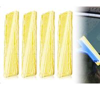 Emezddo Housse de Serpillière en Microfibre 4 Pièces pour Aspirateur de Vitres, Compatible avec Kärcher les Tampons de Rechange WV2 et WV5, pour la Maison, le Bureau, l'Hôtel et la Voiture (Jaune)