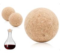 Emezddo Lot de 2 Bouchons en liège pour Carafe à vin,Bouchon Boule en Bois pour Carafe,pour la Maison,Les fêtes,Les Anniversaires,Les Restaurants et Les hôtels(6,1 cm)