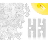 Emezddo Lot de 400 attaches pour ballons,attaches transparentes pour ballons,à dégagement rapide,pinces de fixation pour ballons,aide au nouage de ballons réutilisable,clip pour ballons