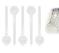 Emezddo Lot de 5 cuillères doseuses,transparentes et graduées,aide au dosage,pour la famille,les voyages,le camping,les protéines en poudre,la lessive,le café,la pâtisserie et la cuisine(5 g)
