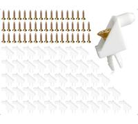 Emezddo Lot de 50 supports d'étagères, pièce de rechange, compatible avec IKEA n° 101558 le support de penderie, pour la maison, le bureau, l'école, l'armoire à vin et le porte-chaussures (blanc)