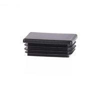 EMFA Bouchon pour Tube rectangulaire Capuchon 150x100 mm Noir 10 pcs. Plastique Embout 100x150 mm Bouchons d'obturation 15x10 cm