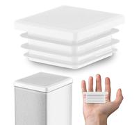 EMFA Bouchon Tube Carré 50x50 mm Blanc - Embout à Lamelles en Plastique - Capuchon 5x5 cm - Lot de 1