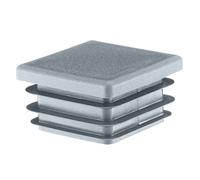 EMFA Bouchon Tube Carré 90x90 mm Gris - Embout à Lamelles en Plastique - Capuchon 9x9 cm - Lot de 8