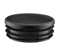 EMFA Bouchons à lamelles Ronds 28 mm Noir 4 pièces Bouchons de Tube Ronds Capuchon d'extrémité de Tube 2,8 cm