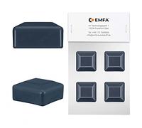 EMFA Capuchon pour Poteau carré 40x40 mm Anthracite 4 pièces Chapeau de clôture Tube Plastique 4x4 cm
