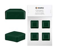 EMFA Capuchon pour Poteau carré 40x40 mm Vert 4 pièces Chapeau de clôture Tube Plastique 4x4 cm