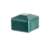 EMFA Capuchon pour Poteau carré 60x60 mm Vert 10 pièces Chapeau de clôture Tube Plastique 6x6 cm
