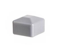 EMFA Capuchon pour Poteau carré 80x80 mm Gris 10 pièces Chapeau de clôture Tube Plastique 8x8 cm