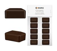 EMFA Capuchon pour poteau rectangulaire 60x40 mm Marron 10 pcs. 6x4 cm plastique Bouchons tube