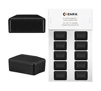 EMFA Capuchon pour poteau rectangulaire 60x40 mm Noir 10 pcs. 6x4 cm plastique Bouchons tube