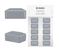 EMFA Capuchon pour poteau rectangulaire 80x60 mm Gris 10 pcs. 8x6 cm plastique Bouchons tube
