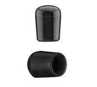 EMFA Embout Rond pour Tube 15 mm Noir Lot de 50 Capuchon polyethylene Protection Tuyau Embout Pied Chaise Meubles Ronds