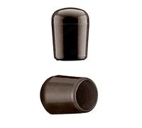 EMFA Embout Rond pour Tube 6 mm Marron Lot de 100 Capuchon polyethylene Protection Tuyau Embout Pied Chaise Meubles Ronds