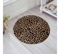 EMFSLA Tapis De Bain Antidérapant,Tapis Moelleux en Microfibre,Conception de Motif de Peau de léopard pour Un Travail d'impression sans Couture,Absorbant l'eau,Lavable en Machine,60x60 CM