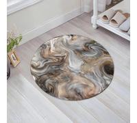 EMFSLA Tapis De Bain Antidérapant,Tapis Moelleux en Microfibre,Marbre, Couleurs de Pinceau de Style rétro dans Une Aquarelle de Texture de marbre, poussièr,Absorbant l'eau,Lavable en Machine,60x60 CM