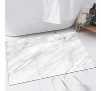 EMFSLA Tapis De Bain Antidérapant,Tapis Moelleux en Microfibre,Marbre, Motif de Surface en Granit avec Effet de Croquis, Effet Nature et Image de Style,Absorbant l'eau,Lavable en Machine,60x90 CM
