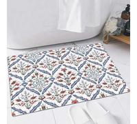 EMFSLA Tapis De Bain Antidérapant,Tapis Moelleux en Microfibre,Ornement Arabe Traditionnel sans Couture. Motif ornemental Floral. Iznik. Arrière-Plan,Absorbant l'eau,Lavable en Machine,40x60 CM