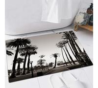 EMFSLA Tapis De Bain Antidérapant,Tapis Moelleux en Microfibre,Palm, Los Angeles Downtown Park View Tropical Nature Californie Américaine,Absorbant l'eau,Lavable en Machine,60x90 CM