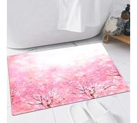 EMFSLA Tapis De Bain Antidérapant,Tapis Moelleux en Microfibre,Sakura Sakura Romantique,Absorbant l'eau,Lavable en Machine,40x60 CM