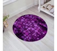 EMFSLA Tapis De Bain Antidérapant,Tapis Moelleux en Microfibre,Violet Aubergine et Lilas,Absorbant l'eau,Lavable en Machine,60x60 CM