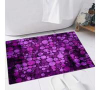 EMFSLA Tapis De Bain Antidérapant,Tapis Moelleux en Microfibre,Violet Aubergine et Lilas,Absorbant l'eau,Lavable en Machine,60x90 CM