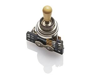 EMG Pickups »3-WAY B289 TOGGLE SWITCH - IVORY KNOB« Sélecteur de pickup pour Guitare Électrique de Gibson™-Style | 2 Câbles de connexion (court/long) | Bouton Ivory