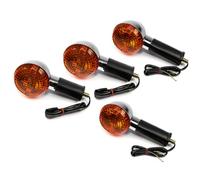 Emgo Clignotant de Kawasaki Certifié E Lot de 4, 12 V/21 W, Halogène, Rouge, Plastique, Avant et Arrière, Réplique Exacte de la Pièce d'Origine, Compatible avec Motocyclette, 1991 - 2006