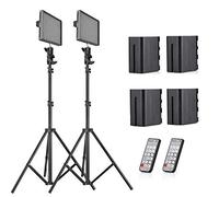 Emgreat Lampe vidéo Aputure Amaran LED (2 * HR672 W) 672 Panel Studio Kit d'éclairage avec 2.4 G FSK Wireless Remote Control, battery pack and lumière Place de Vue