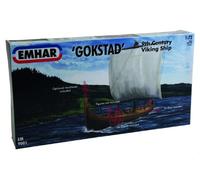 Emhar 9001 Gokstad 9th Century Viking Ship 1:72 Plastic Kit Maquette